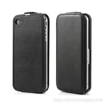 Flip Design Case for Apple's iPhone 4, Made of PU and Plastic, with Velvet Lining and Magnetic Flap